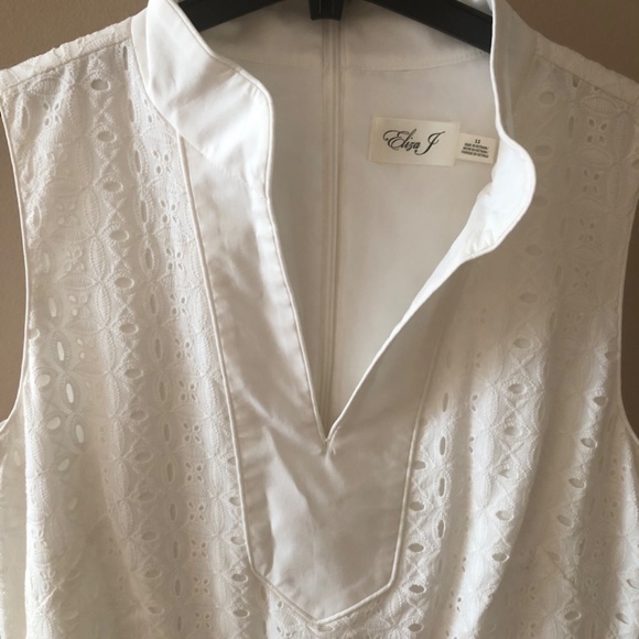 Eliza J White Embroidered Eyelet Sleeveless Dress Size 12.NWT - Picture 2 of 5